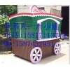 商業(yè)街售貨車，實木售賣車，廣場木制售賣亭